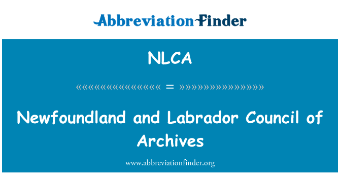 NLCA: न्यूफ़ाउंडलैंड और लेब्राडार परिषद के अभिलेखागार