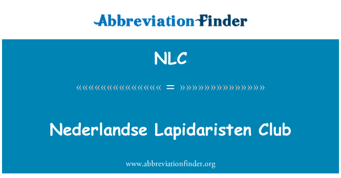 NLC: Nederlandse Lapidaristen Club