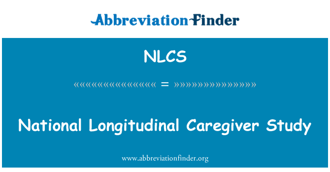 NLCS: Studju ta ' Caregiver lonġitudinali nazzjonali