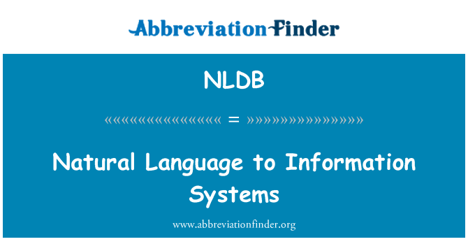 NLDB: Linguagem natural para sistemas de informação