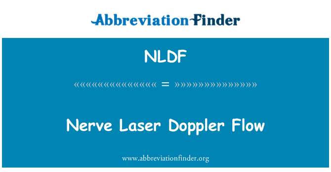 NLDF: Nervi làser Doppler flux