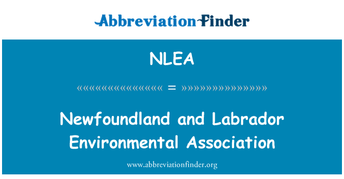 NLEA: Newfoundland Et Labrador asosyasyon anviwònman
