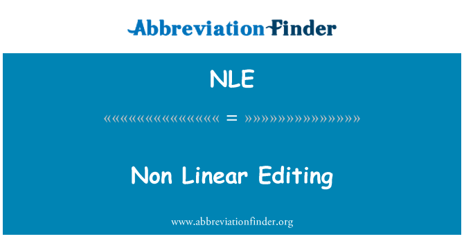 NLE: غیر خطی در حال ویرایش