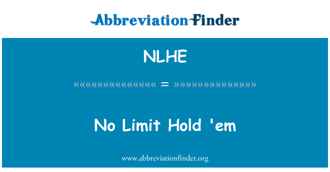 NLHE: L-ebda limitu jżomm 'em