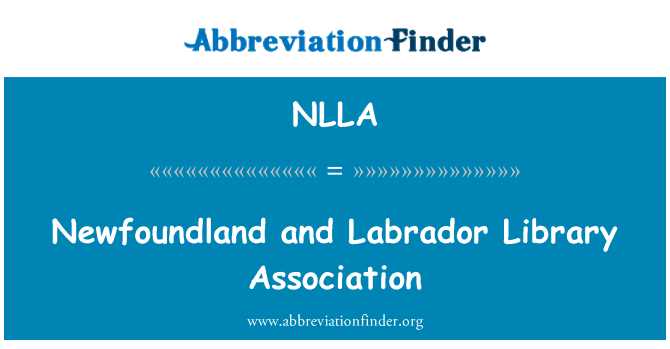 NLLA: Newfoundland a Labrador Library Association