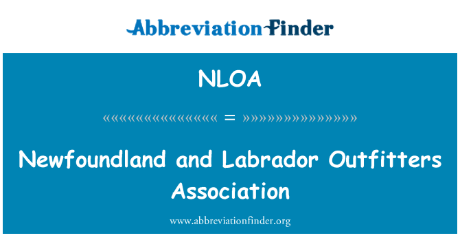 NLOA: Newfoundland và Labrador Outfitters Hiệp hội