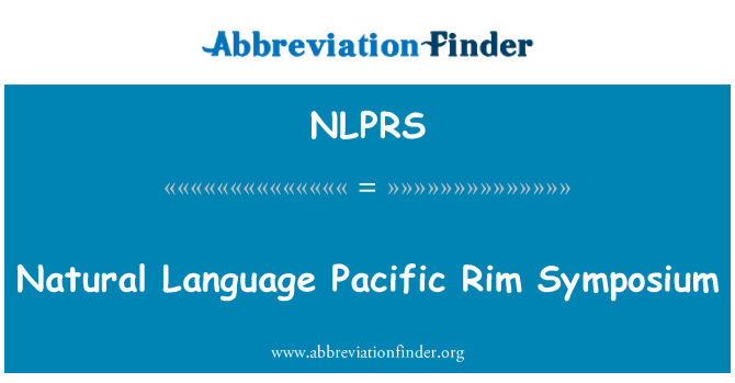 NLPRS: Naturlig språk Stillehavsregionen Symposium