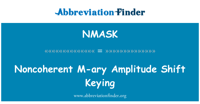 NMASK: Afinar de la cambio del incoherente-intenso amplitud M-ary