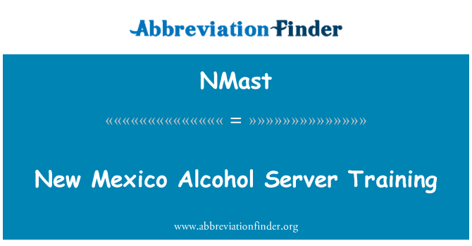 NMast: New Mexico alkohol Server latihan