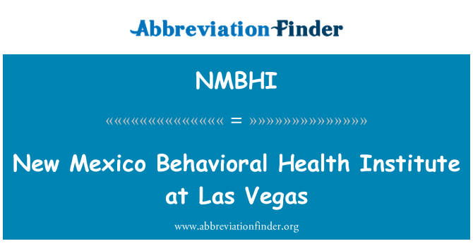 NMBHI: 拉斯维加斯的新墨西哥行为健康研究所