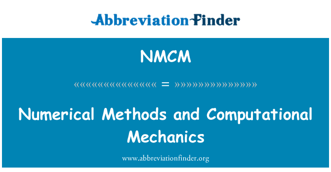 NMCM: 数值计算方法和计算力学