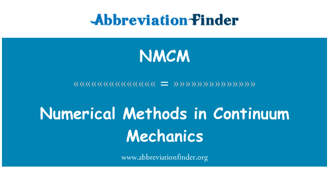 NMCM: Metode numerik dalam mekanika kontinum