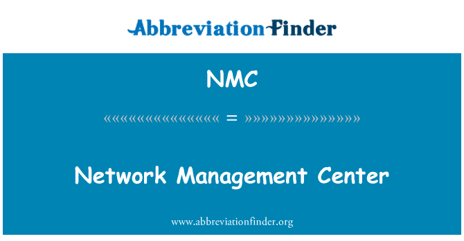 NMC: Iċ-ċentru ta ' l-amministrazzjoni tan-network