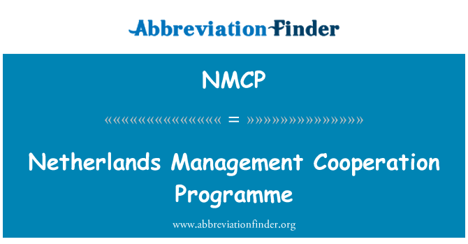 NMCP: Paesi Bassi gestione programma di cooperazione