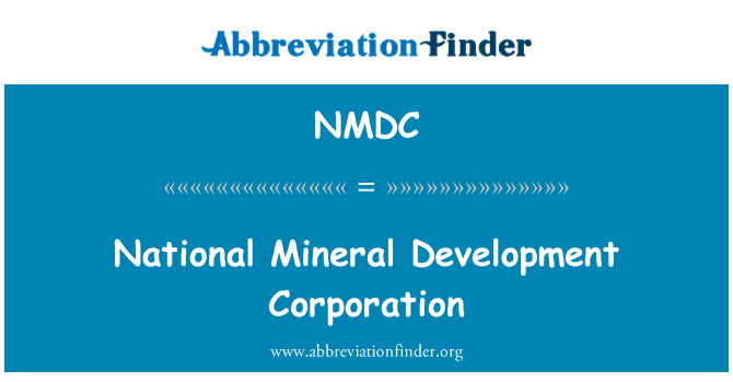 NMDC: บริษัทพัฒนาแร่แห่งชาติ