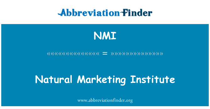 NMI: Přírodní Marketing Institute
