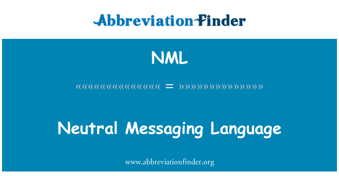 NML: Langue messagerie neutre