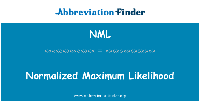 NML: Normalisierte Maximum-Likelihood