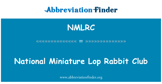 NMLRC: Tipòtrè nasyonal Lop Club lapen