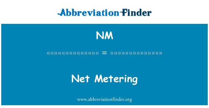 NM: Net Metering