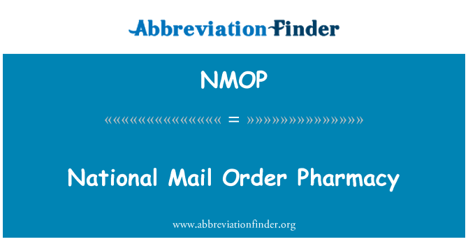 NMOP: Farmacia di ordine di posta nazionale