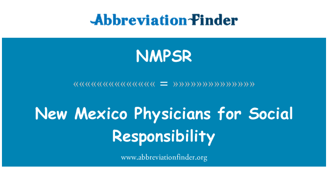 NMPSR: New Mexico ārstiem sociālā atbildība