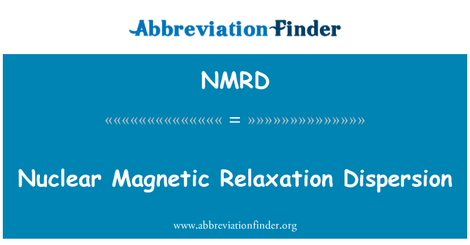 NMRD: Dispersion de Relaxation magnétique nucléaire