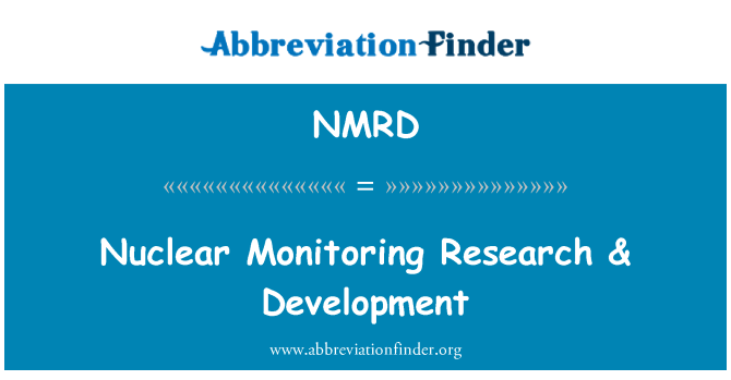 NMRD: Övervakning kärnforskning & utveckling