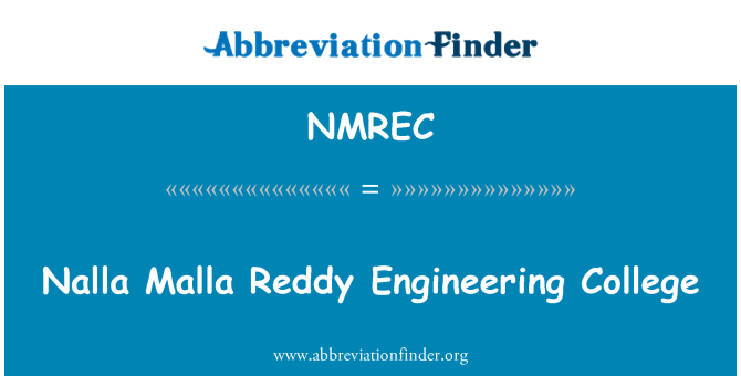 NMREC: Nalla Malla Reddy Ingeniørhøjskolen