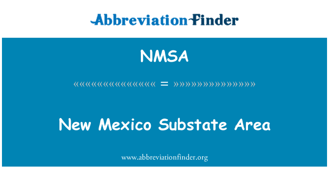 NMSA: New Mexico Substate Area