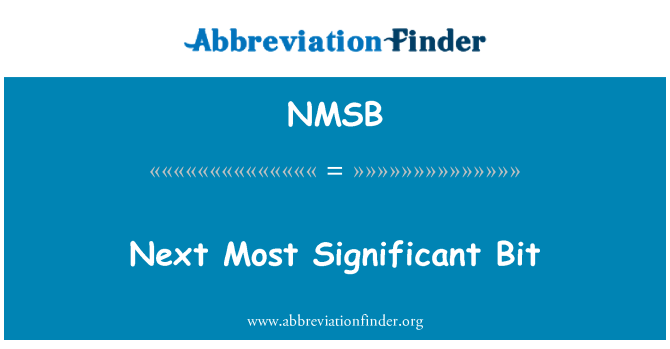 NMSB: Bits aktar sinifikanti li jmiss