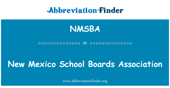 NMSBA: โรงเรียนใหม่เม็กซิโกบอร์ดสมาคม