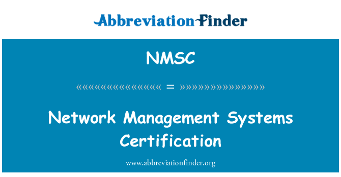 NMSC: Certifikace systémů managementu sítě