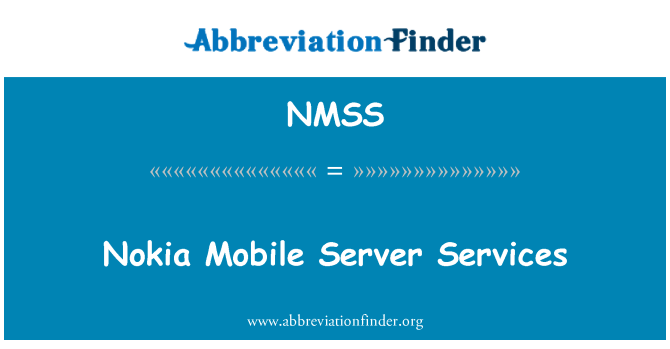 NMSS: Nokia mobil sèvè sèvis