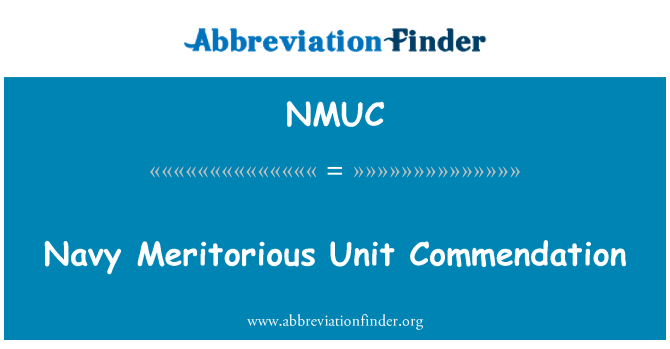 NMUC: Navy Meritorious Unit Commendation