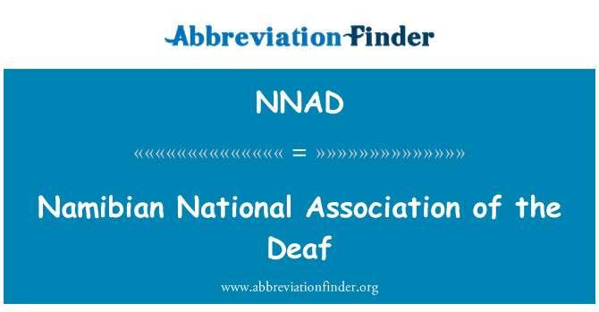 NNAD: Namibian National Association kuurojen