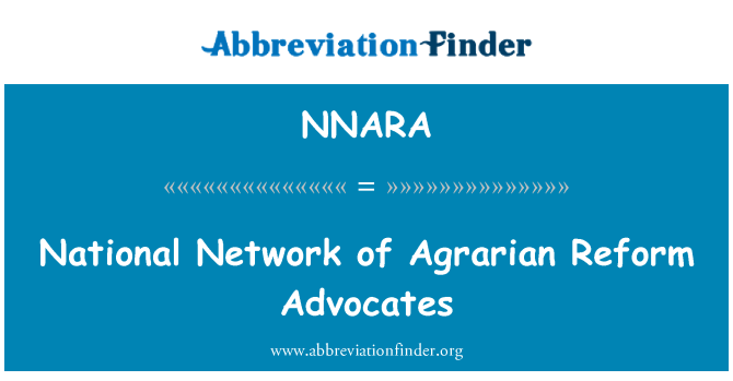 NNARA: National Network of Agrarian Reform Advocates