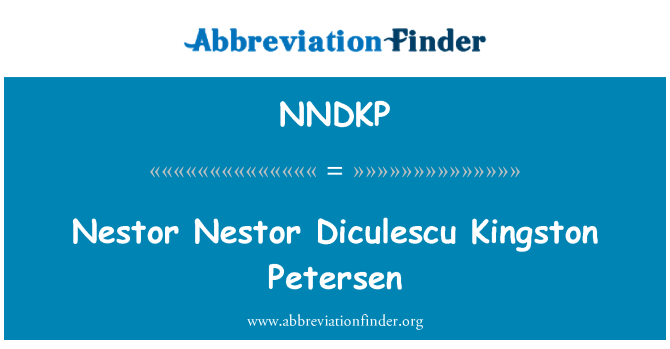 NNDKP: Nestor Nestor Diculescu Kingston Petersen