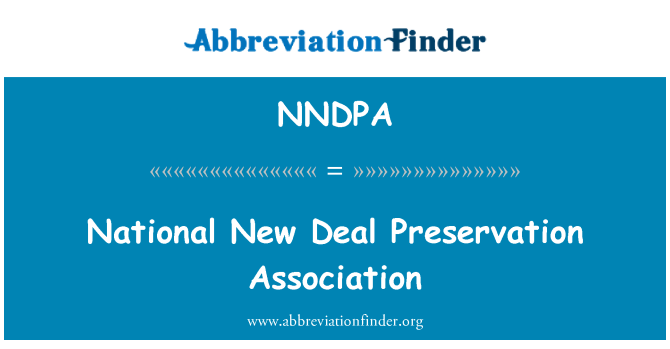 NNDPA: Nationale New Deal behoud Association