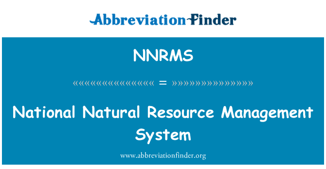 NNRMS: Nationella Natural Resource Management System