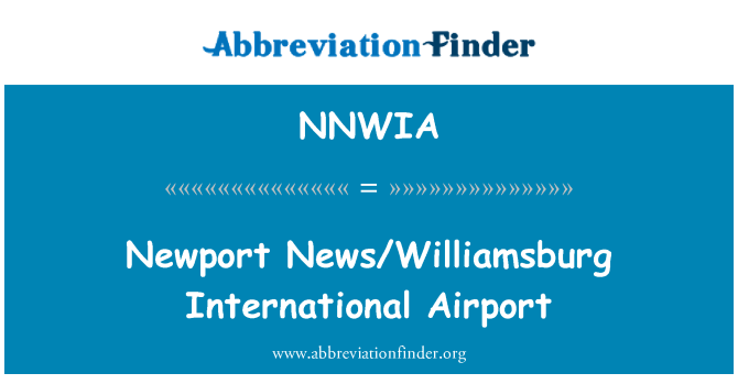 NNWIA: Ajruport internazzjonali ta ' l-aħbarijiet Newport/Williamsburg