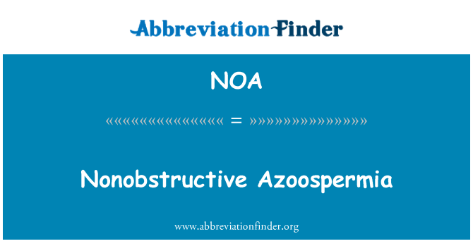 NOA: Nonobstructive 자