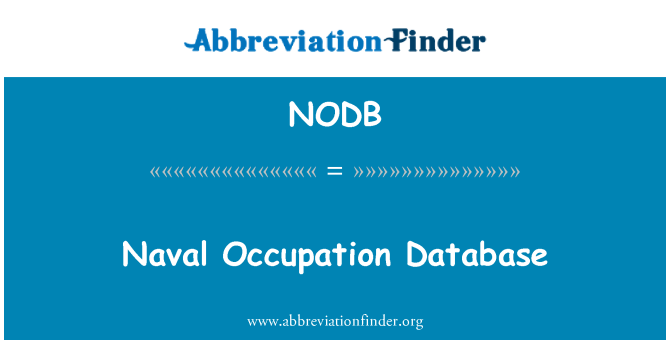NODB: Námořní okupace databáze