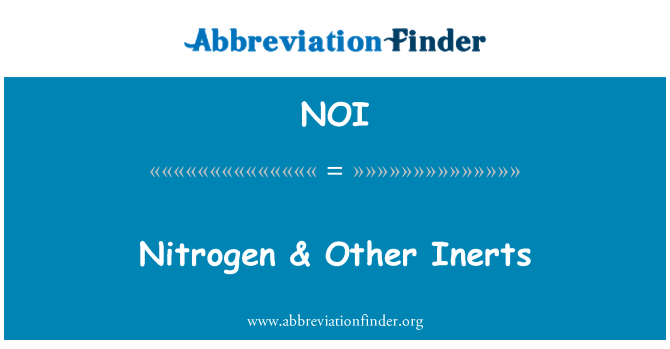 NOI: Nitrogen & Inerts lain