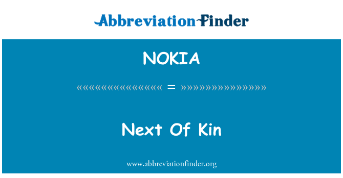 NOKIA: Příbuzní