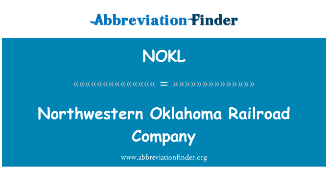 NOKL: Sjeverozapadna Oklahoma željeznica