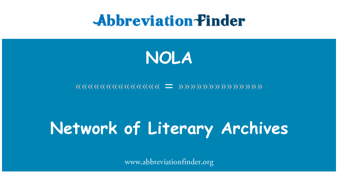 NOLA: Literārā arhīva tīkla