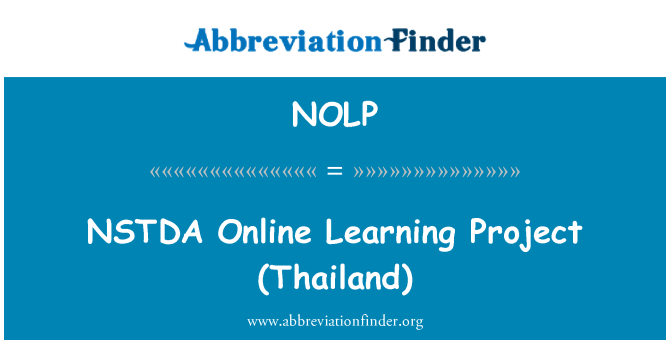 NOLP: NSTDA e-Learning-Projekt (Thailand)