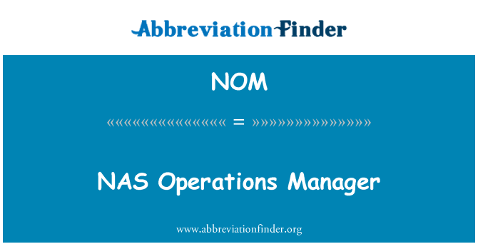 NOM: NAS Operations Manager