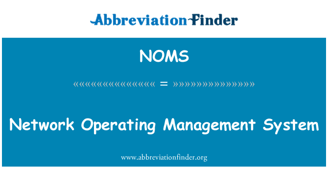 NOMS: Network Operating Management System